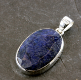 Safir in 925 Sterling Silber, Anhänger