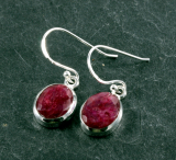 Rubin und Silber, Ohrringe