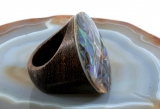 Abalone und Holz, Ring