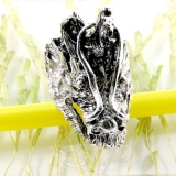 Drache, Ring, Bronze,versilbert