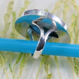 Shiva Auge und Abalone, Ring, 925 Sterling Silber