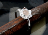 Rosenquarz und Silber, Ring