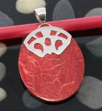 Schaumkoralle, 925 Sterling Silber, Anhänger