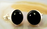 Onyx, Ohrstecker, 925 Sterling Silber