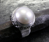 Perle und 925 Sterling Silber,Ring