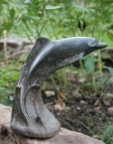Delfin, Bronzskulptur