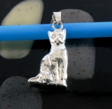 Katze, Anhänger, 925 Sterling Silber