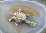 Schildkröte, beweglicher Anhänger, Silber Schildkröte, beweglicher Anhänger, Silber