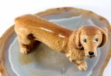 Dackel, Hund, Porzellanminiatur