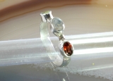 Granat, Peridot, Mondstein und 925 Sterling Silber, Ring