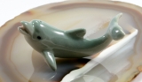 Delfin, Porzellanminiatur,Miniatur
