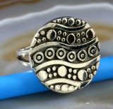 Kreise und Punkte, Ring, 925 Sterling Silber