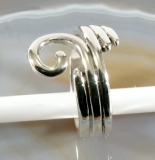 Schwungvoller Ring, 925 Sterling Silber