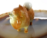 Spitz,Porzellanminiatur,Miniatur