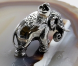 Elefant, Anhänger, 925 Sterling Silber, prächtig
