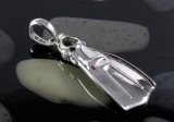 Taucherflosse, Anhänger, 925 Sterling Silber