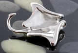 Manta, Rochen, Anhänger, 925 Sterling Silber und Abalone