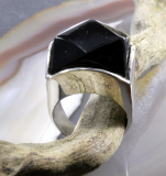 Onyx und 925 Sterling Silber, Ring