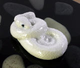 Python, Schlange, weisse Python, Porzellanminiatur