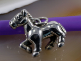 Pferd, Anhänger, 925 Sterling Silber, Elektroform