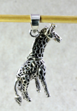 Giraffe, beweglicher Anhänger, Silber