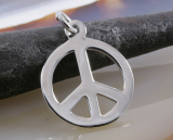 Peace, Frieden, Anhänger, 925 Sterling Silber