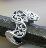 Ring mit Schwung, 925 Sterling Silber