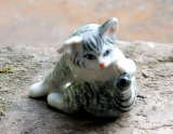 Katze, Porzellanminiatur