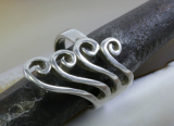 Schwungvoller Ring, 925 Sterling Silber