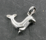 Seehund, Anhänger, 925 Sterling Silber und Abalone