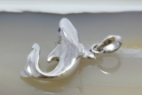 Hai, Shark, Anhänger, 925 Sterling Silber, blue eye