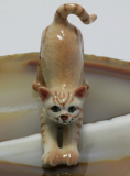 Katze, Porzellanminiatur,Miniatur