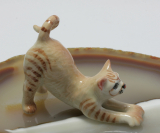 Katze, Porzellanminiatur,Miniatur