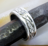 Bandring mit Zeichen, 925 Sterling Silber