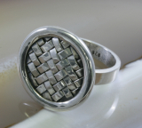 Ring, wie geflochten, feine Arbeit, Silber 925