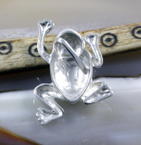 Frosch, Anhänger, 925 Serling Silber und Abalone