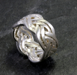 Bandring, mattiert, 925 Sterling Silber