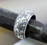 Ring mit Wellen, 925 Sterling Silber