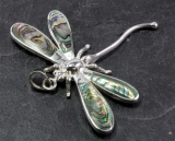Libelle, Abalone und 925 Sterling Silber