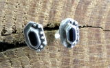 Ohrstecker, 925 Sterling Silber und Onyx