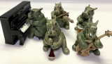 Nilpferd, HIPPO, Musikband, Porzellanminiatur