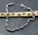 Totenköpfe, Skull, Armband, Sterling Silber