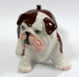 Bulldogge, Hund ,Porzellanminiatur