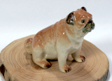 Mops, Hund, Porzellanminiatur