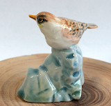 Lerche, Porzellanminiatur