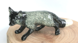 Fuchs, Silberfuchs, Porzellanminiatur