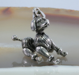 Pudel,beweglicher Anhänger, 925 Sterling Silber