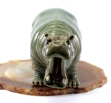 Nilpferd, HIPPO, Porzellanminiatur