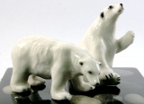 Eisbären,  Porzellanminiaturen, 1 Paar