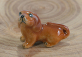 Dackel, Hund, Porzellanminiatur